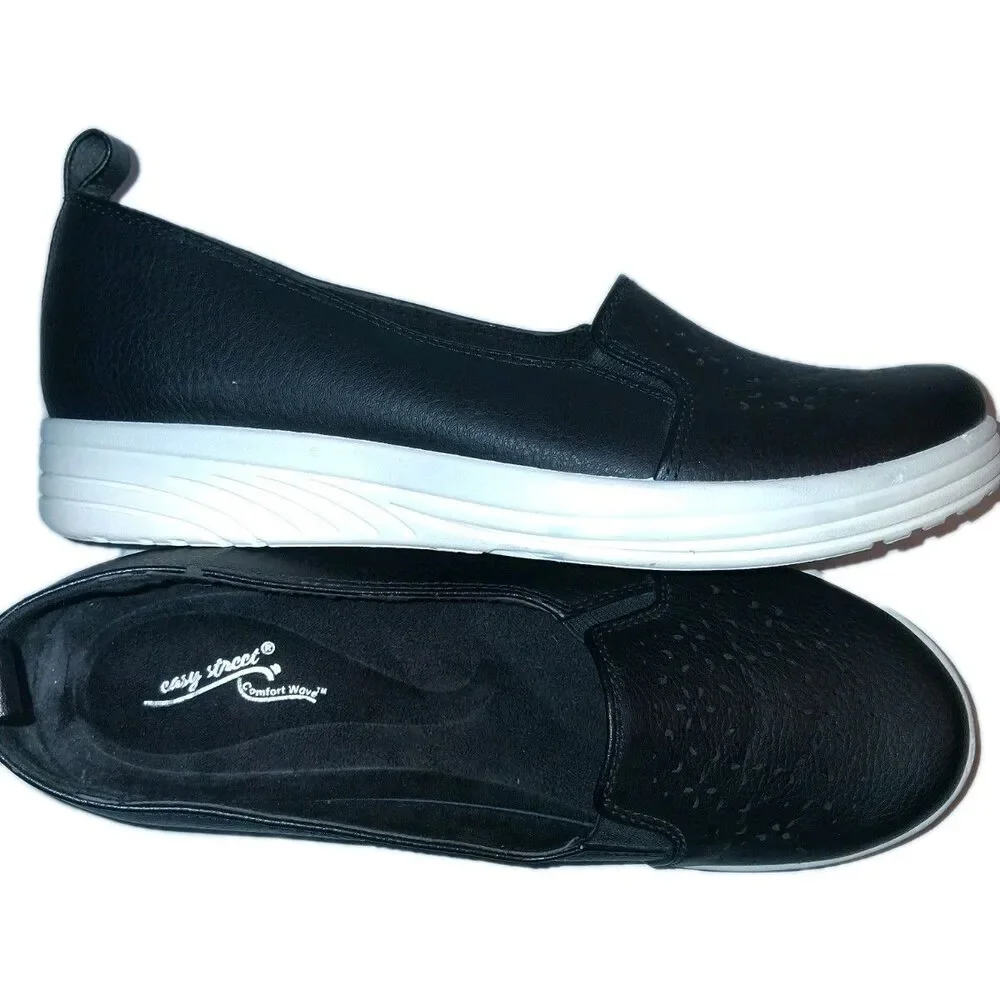 Easy Street women's Black Arturn Slip on Shoes Size 6.5 M Athletic Casual‎